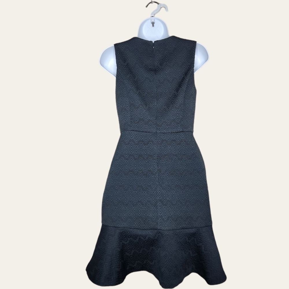 Banana Republic Dark Green Textured Flounce Hem Sheath Dress - Picture 3 of 6